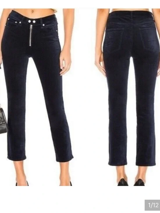 Rag & Bone Black Dojo Velvet Pant 27 - Picture 16 of 16